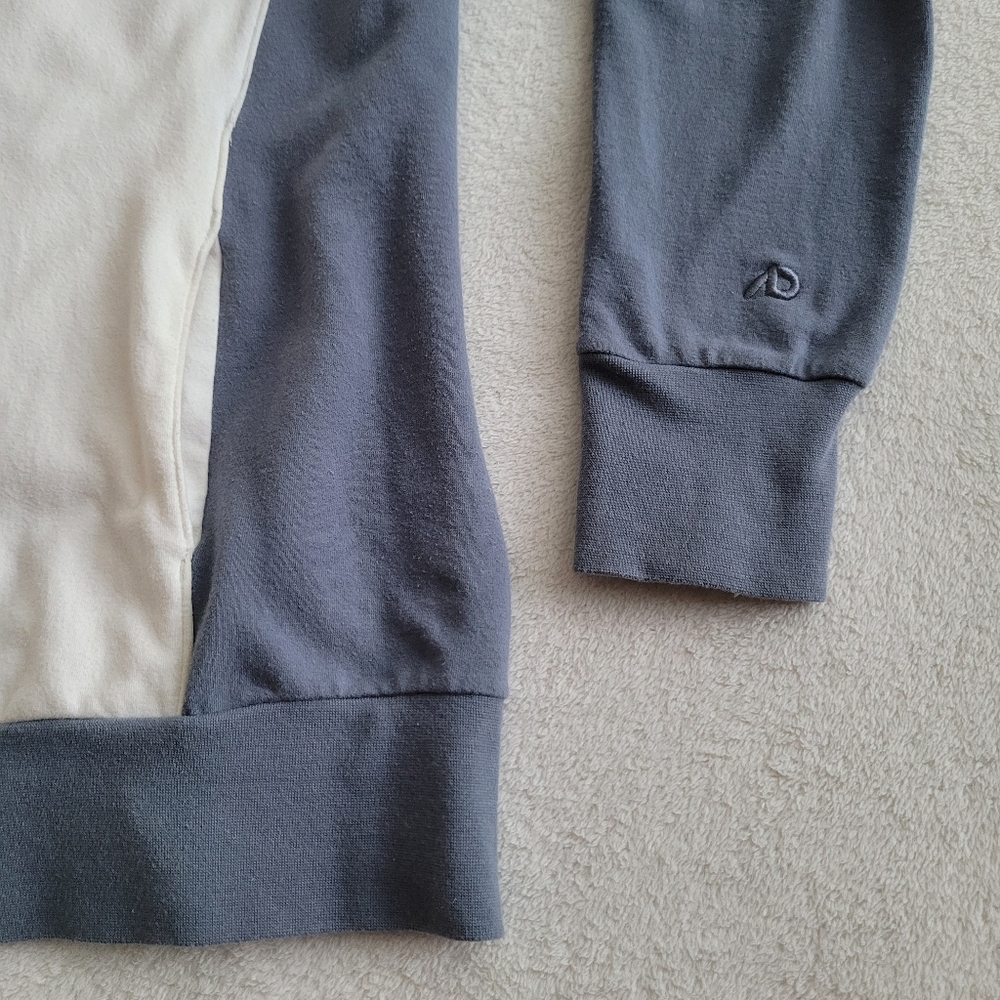 Nike | Athletic Cotton Stretch Full Zip Jacket EUC Blue & Cream Mock Neck XL - Picture 11 of 13